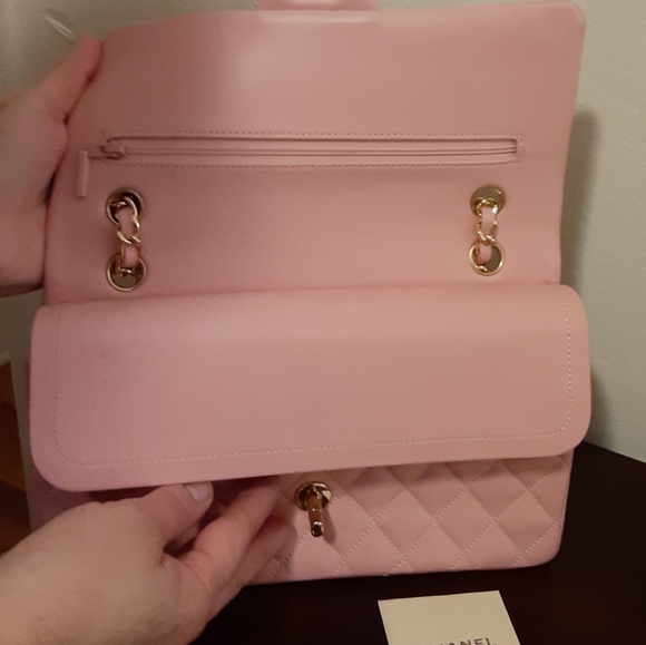 Chanel Double Flap Pink Lambskin Leather - Picture 2 of 5